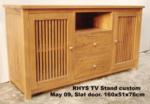RHYS TV stand custom may 09 160x51x76cm slat door 